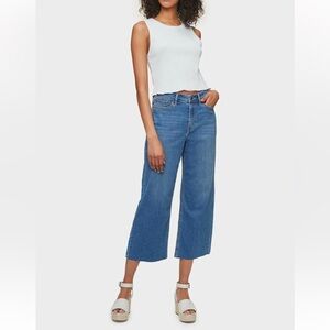Calvin Klein  High Rise Wide Leg Cropped Jeans